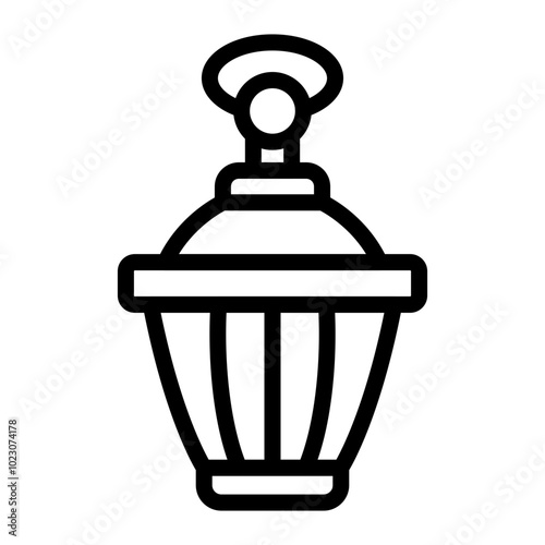 Old-fashioned Lantern Vector Design Icon Style
