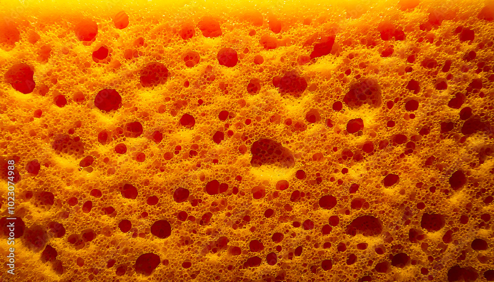 Orange sponge texture close up Orange sponge texture close up