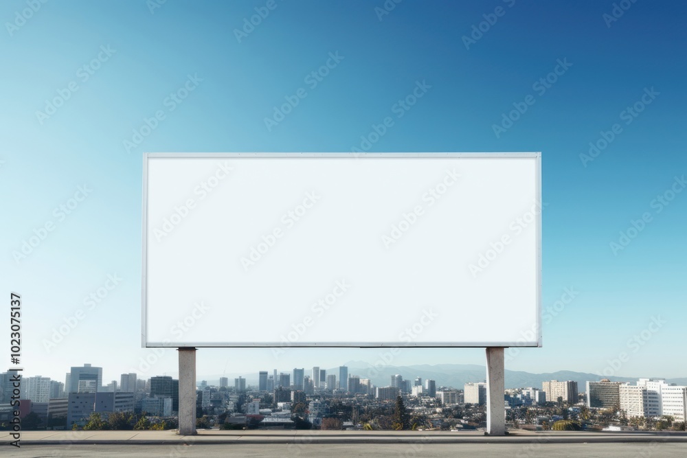 Fototapeta premium Marketing ad billboard advertisement architecture.