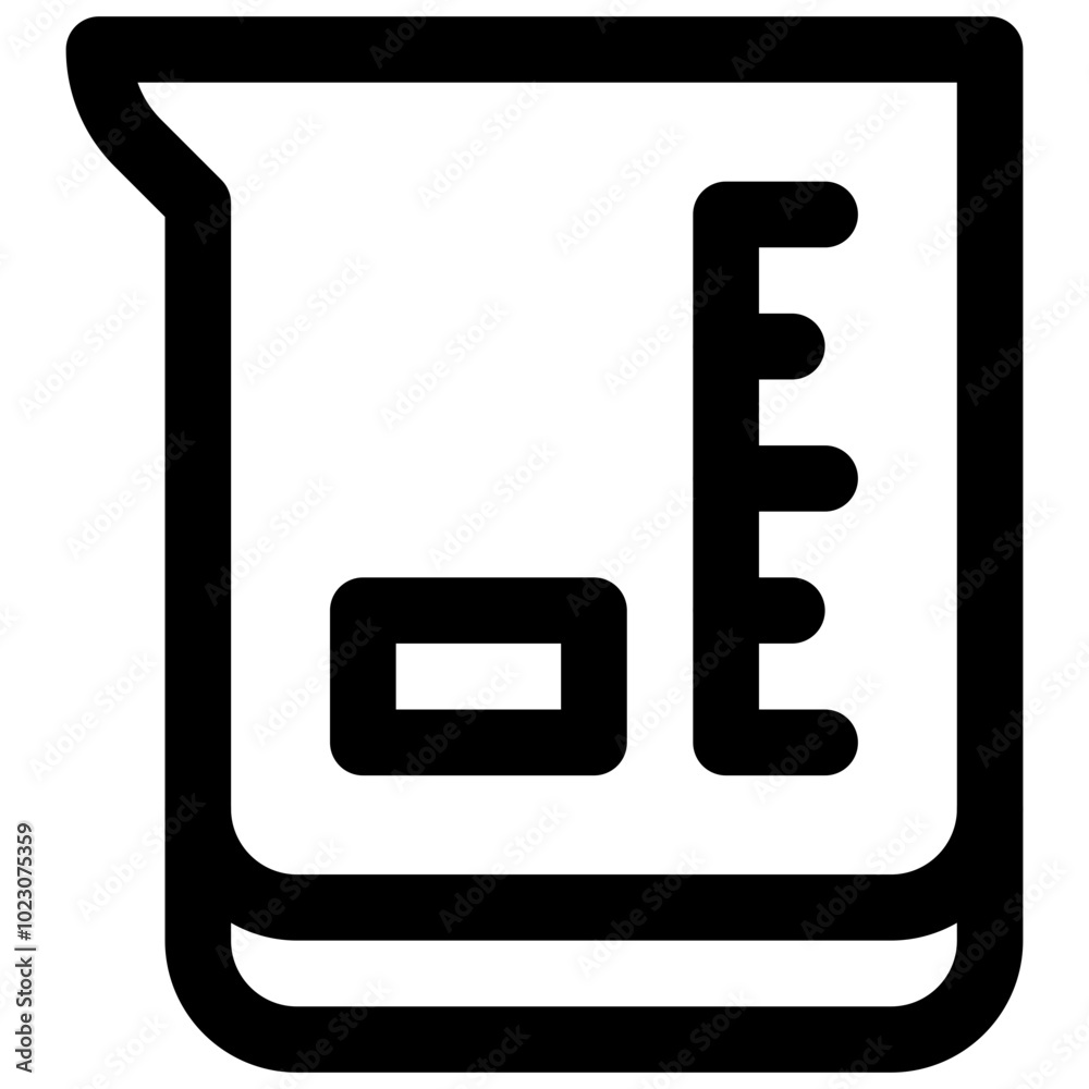Beaker. Editable stroke vector icon. Beaker. Editable stroke vector icon.