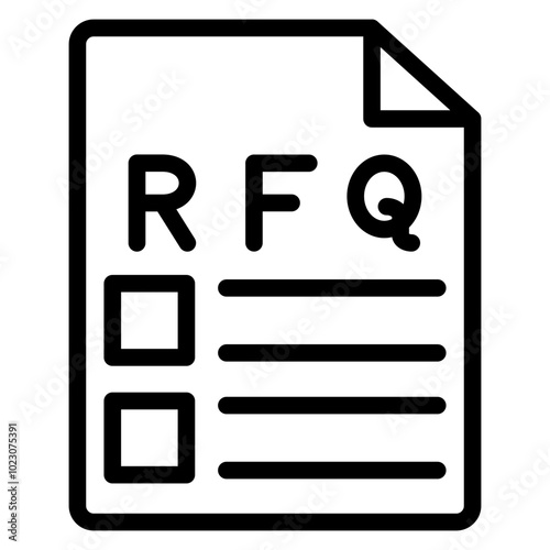RFQ Rapid Vector Design Icon Style