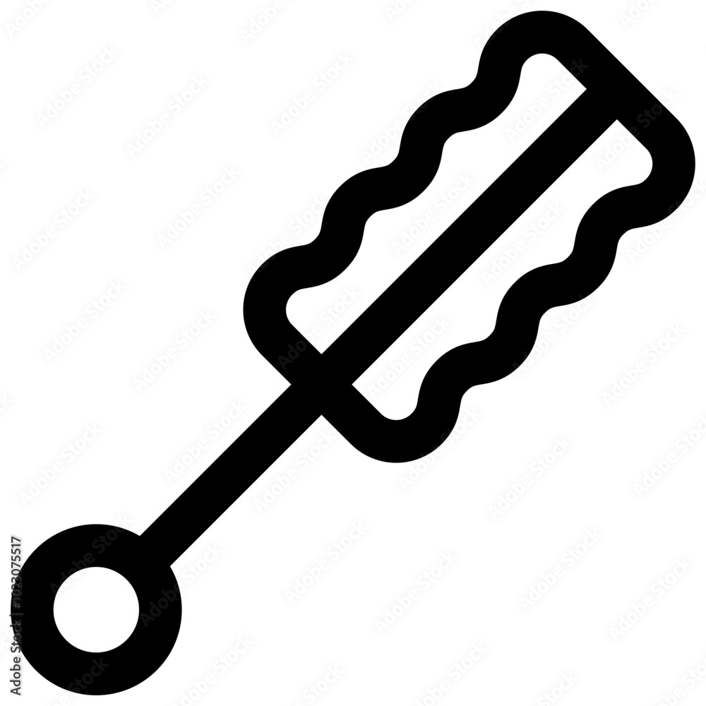 Test tube brush. Editable stroke vector icon. Test tube brush. Editable stroke vector icon.