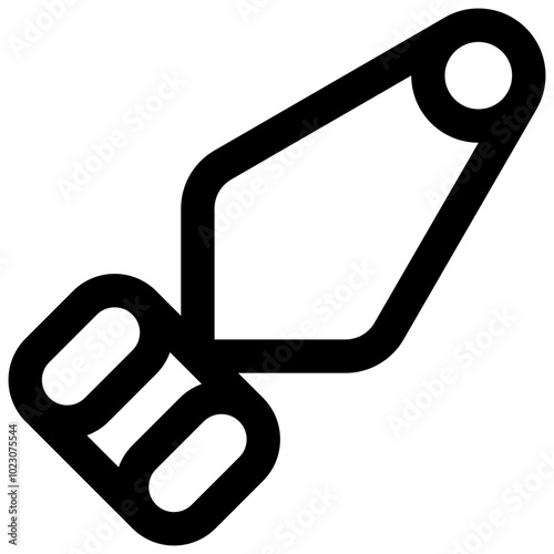 Test tube holder. Editable stroke vector icon.