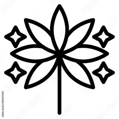 Sativa Star Vector Design Icon Style