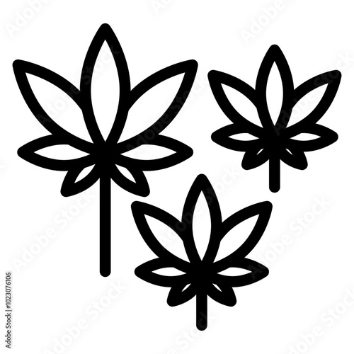 Ganja Garden Vector Design Icon Style