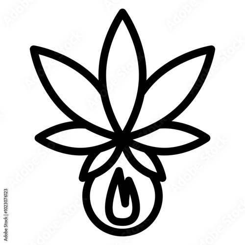 Cannabis Comet Vector Design Icon Style