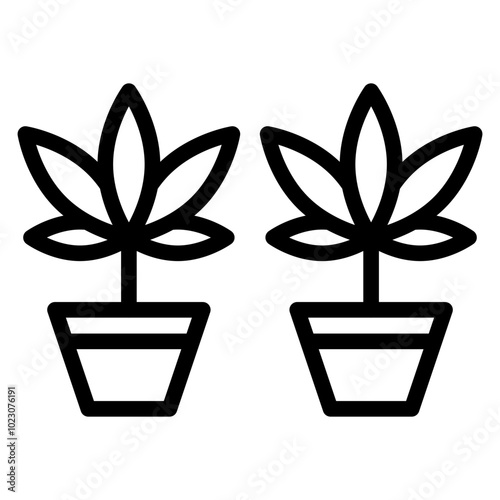 Pot Pathway Vector Design Icon Style