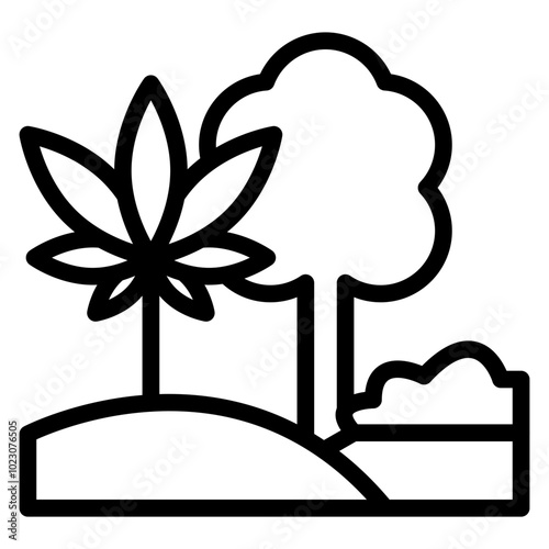Green Garden Vector Design Icon Style
