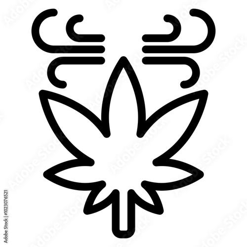 Cannabis Cyclone Vector Design Icon Style
