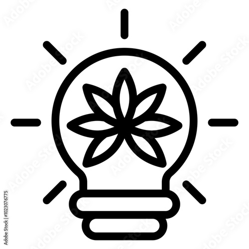 Indica Illuminance Vector Design Icon Style