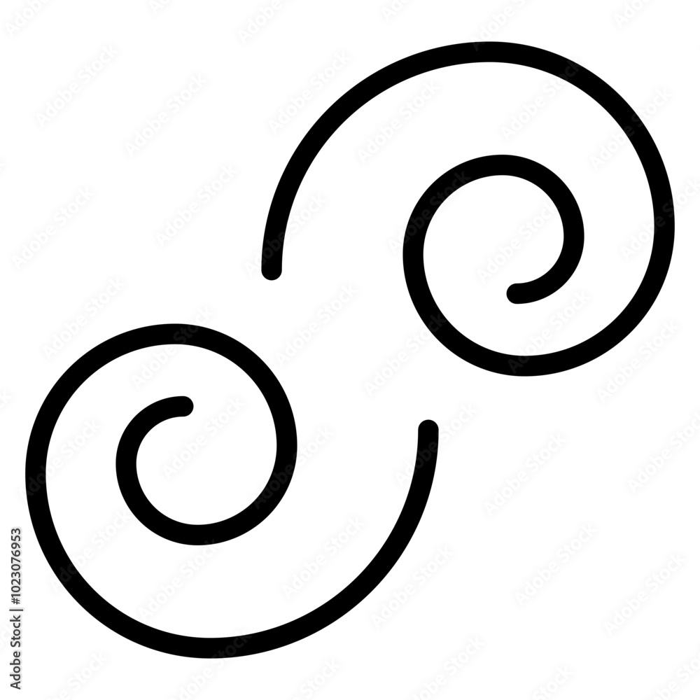 Virtual Vortex Vector Design Icon Style