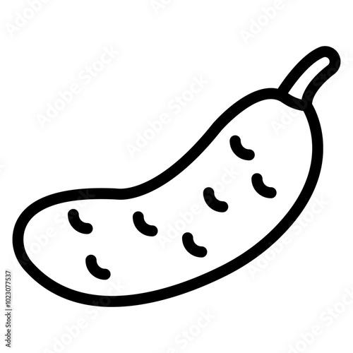 Cucumber Vector Design Icon Style