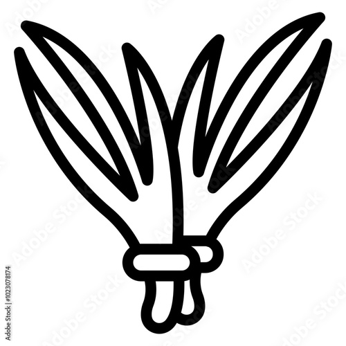 Chives Vector Design Icon Style