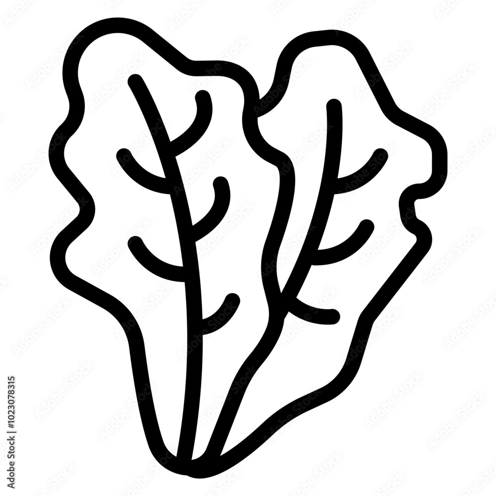 Romaine Lettuce Vector Design Icon Style Romaine Lettuce Vector Design Icon Style