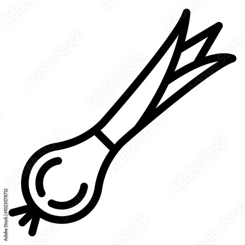 Scallion Vector Design Icon Style