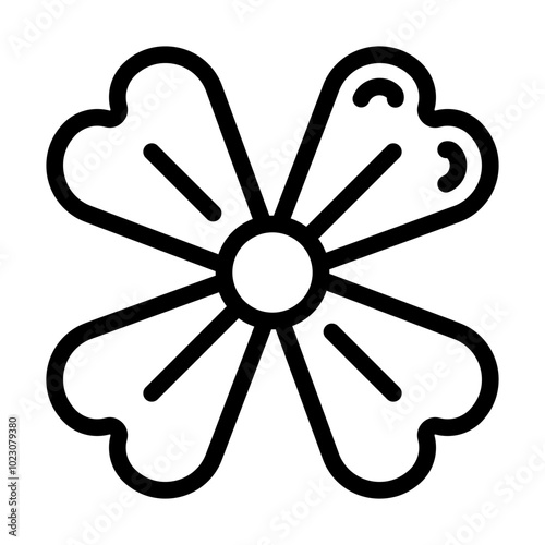 Chinese Mallow Vector Design Icon Style