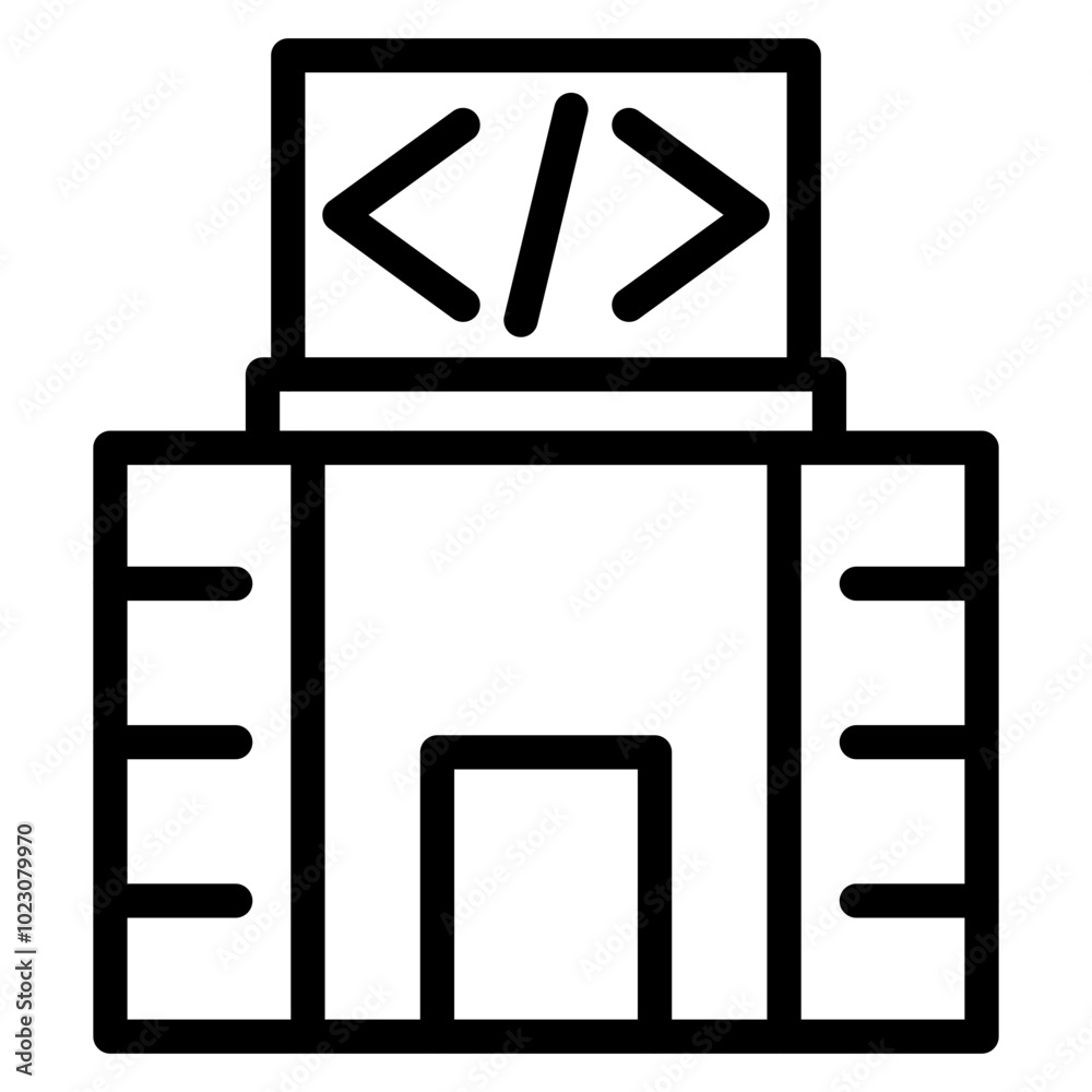 Code Citadel Vector Design Icon Style Code Citadel Vector Design Icon Style