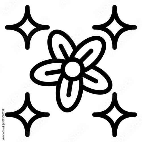 Sakura Spell Vector Design Icon Style