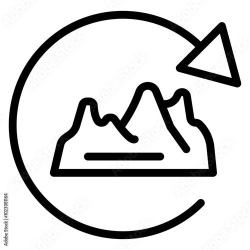 Renew Ridge Vector Design Icon Style