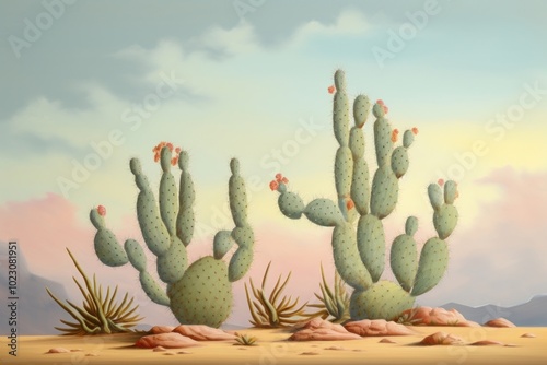 Wallpaper Mural Cactus cactus plant tranquility. Torontodigital.ca