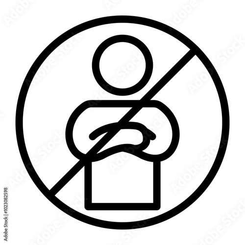No Bigotry Badge Vector Design Icon Style