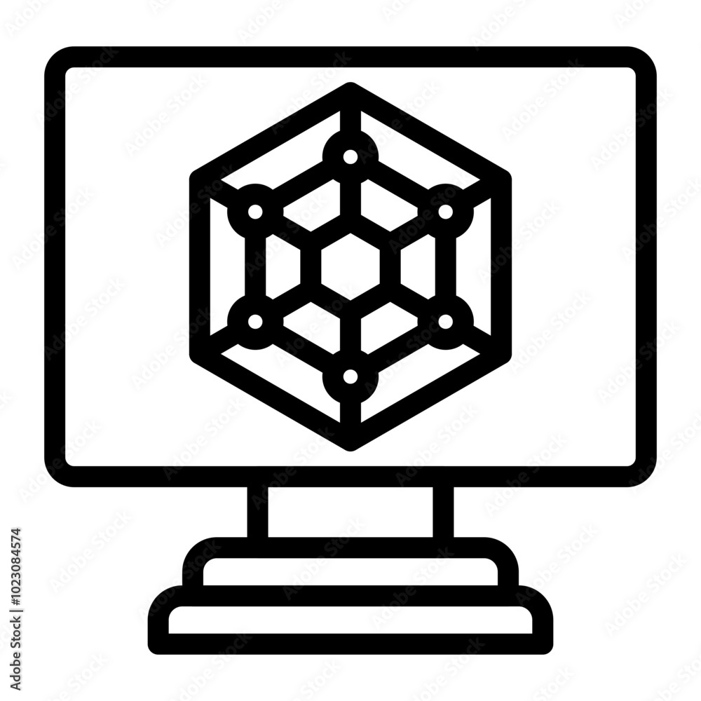 Radar Chart Emblem Vector Design Icon Style Radar Chart Emblem Vector Design Icon Style