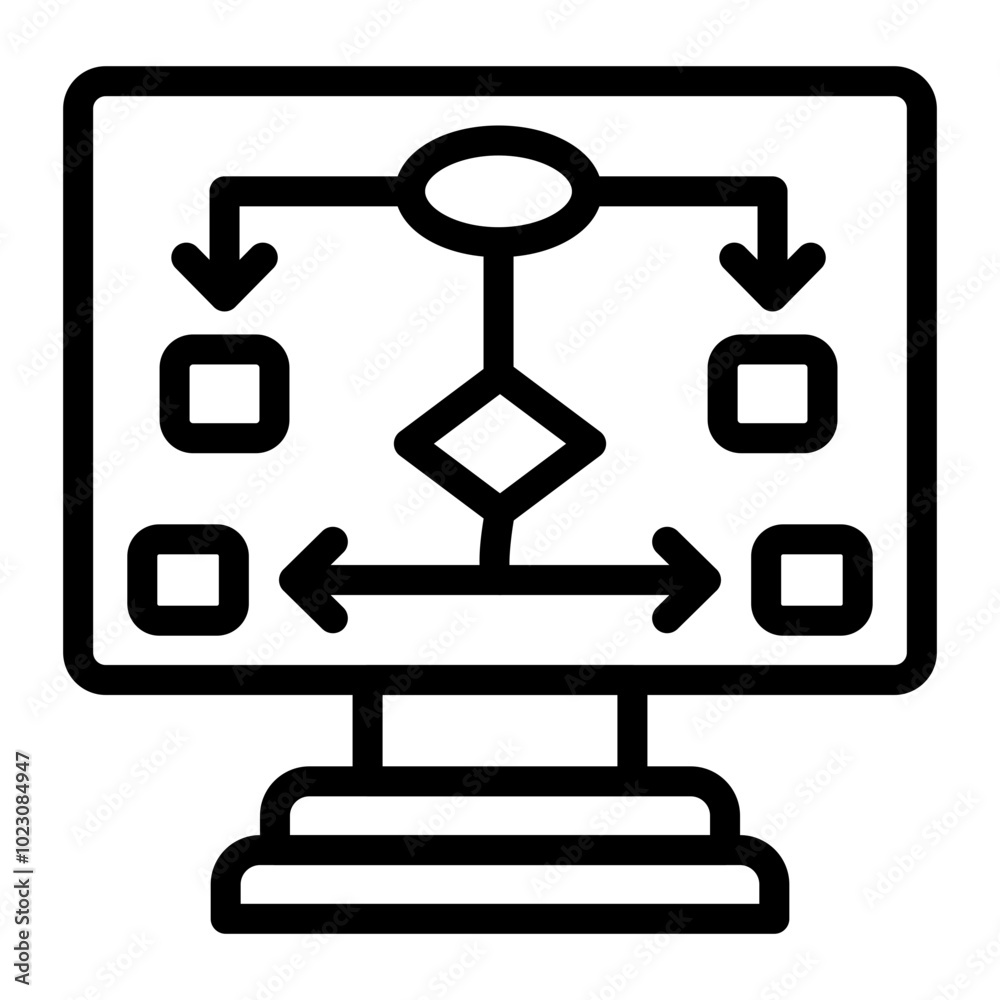 Process Flow Vector Design Icon Style Process Flow Vector Design Icon Style