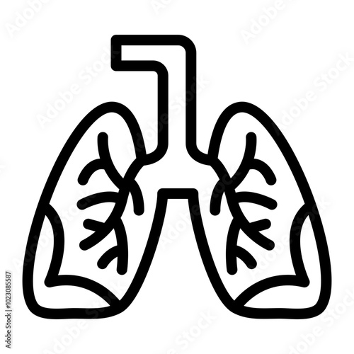 Lung Revitalization Vector Design Icon Style