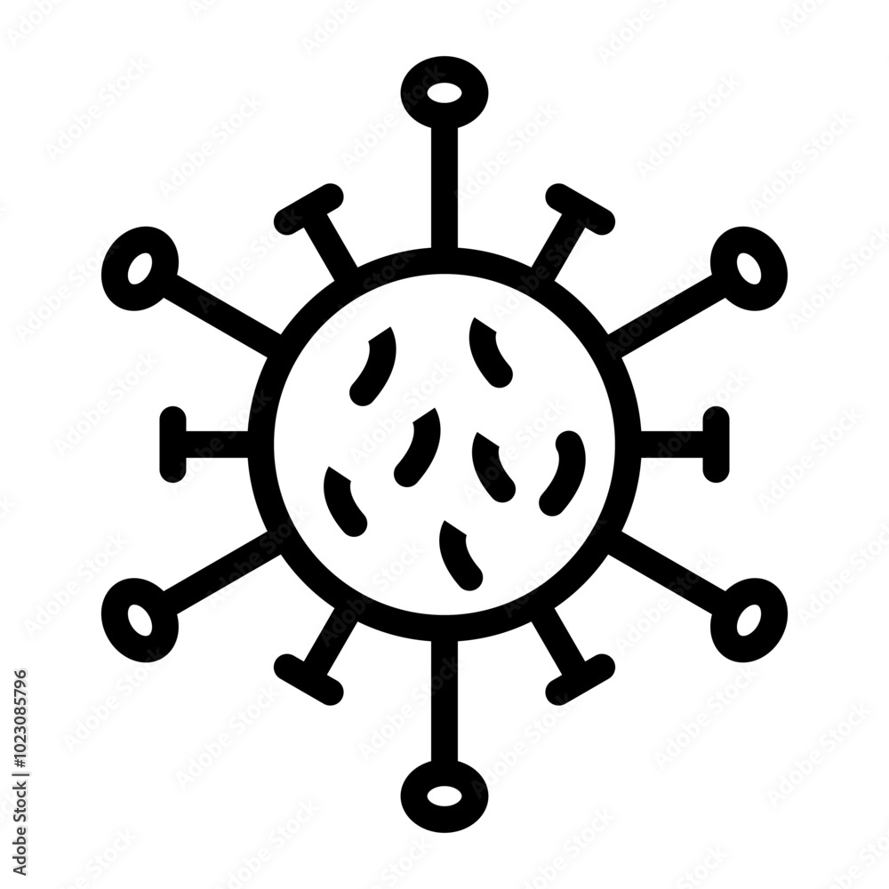 Obraz premium Virus Particle Vector Design Icon Style