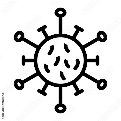 Virus Particle Vector Design Icon Style