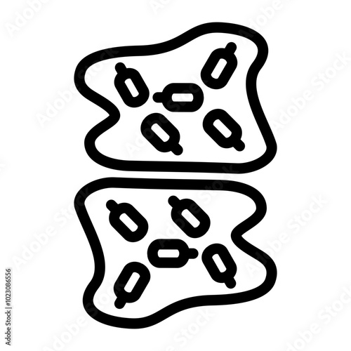 Bacterial Quorum Sensing Vector Design Icon Style