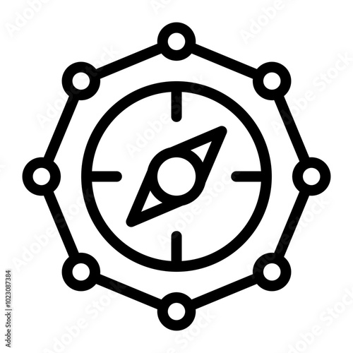 Nano Navigate Vector Design Icon Style