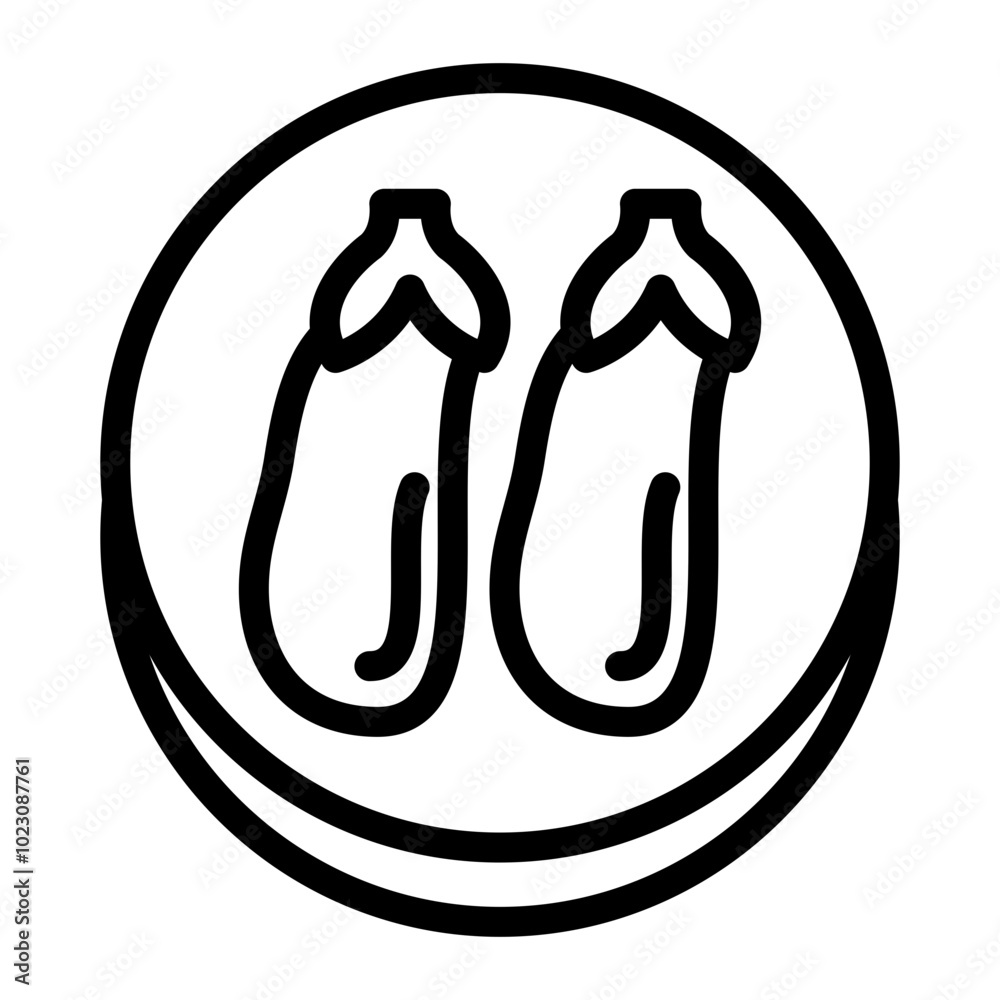 Eggplant Parmesan Vector Design Icon Style