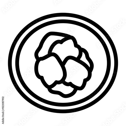 Coda alla Vaccinara Vector Design Icon Style