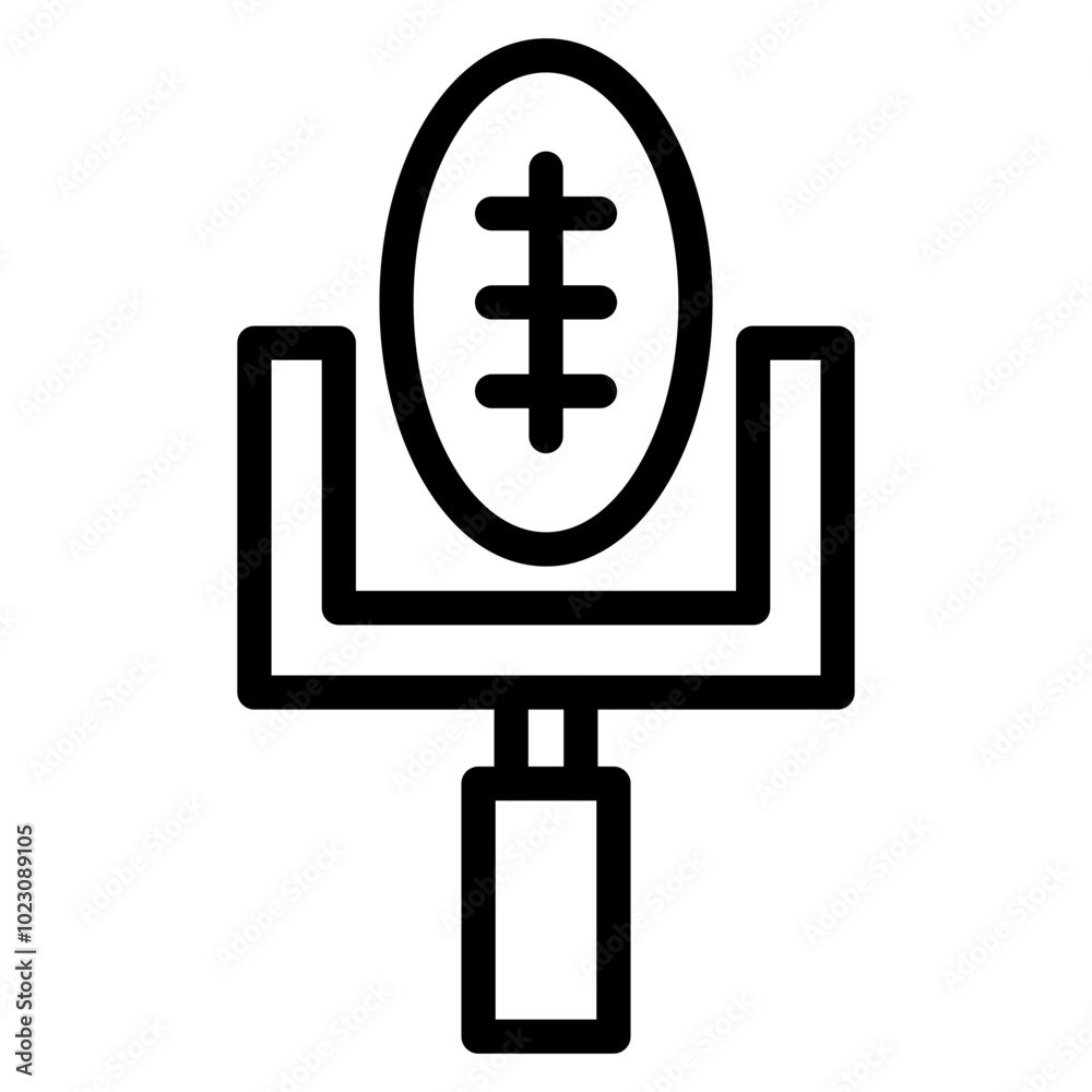 Goal Gridiron Vector Design Icon Style Goal Gridiron Vector Design Icon Style