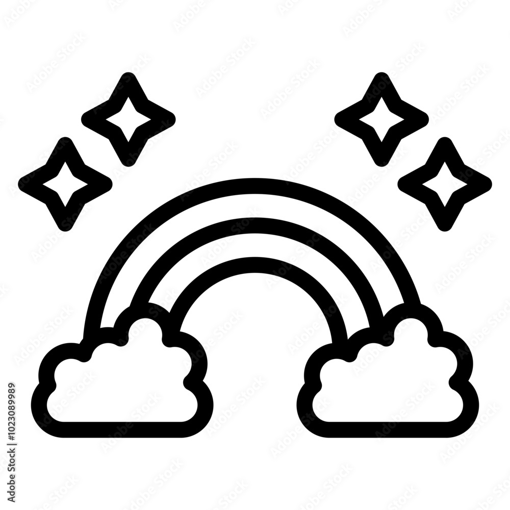 Rainbow Vector Design Icon Style Rainbow Vector Design Icon Style
