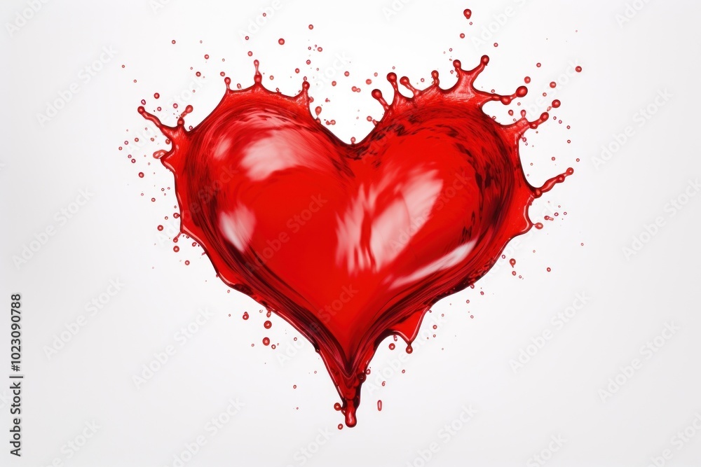 Heart shape liquid splash symbol illustration valentine's. Heart shape liquid splash symbol illustration valentine's.
