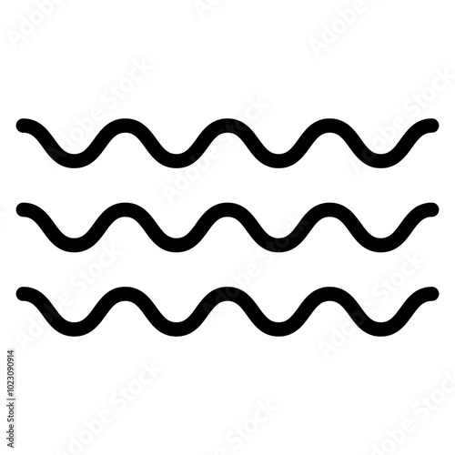 Wave Vector Design Icon Style