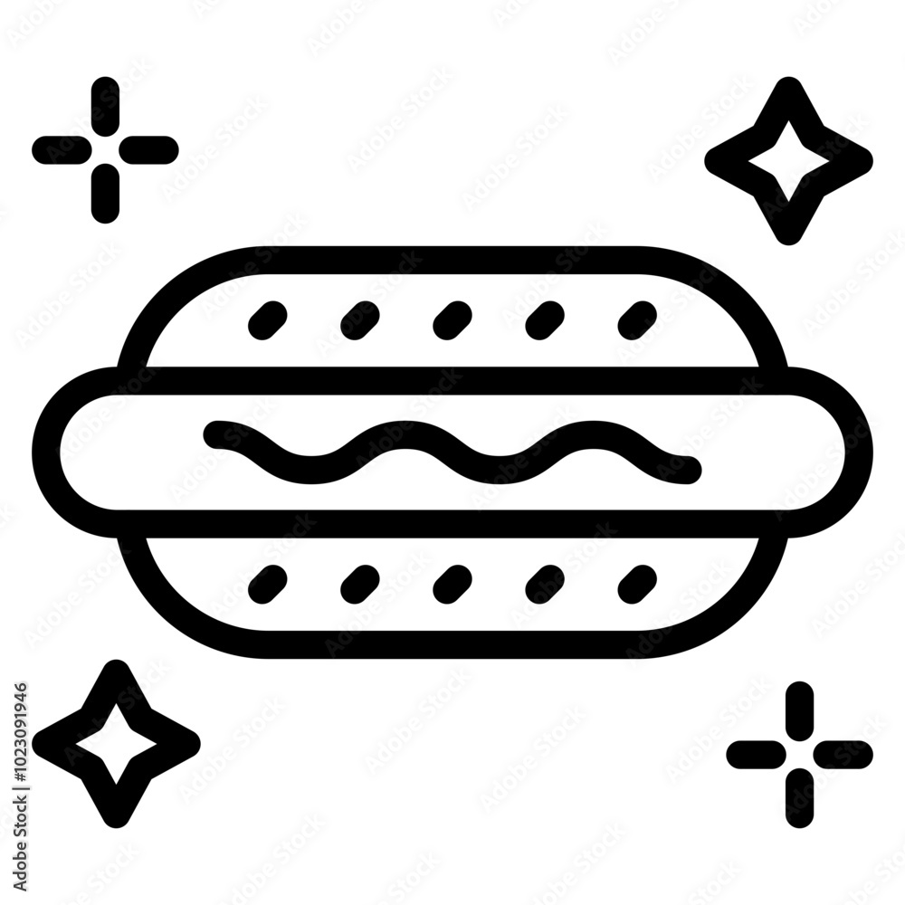 Hot Dog Vector Design Icon Style Hot Dog Vector Design Icon Style