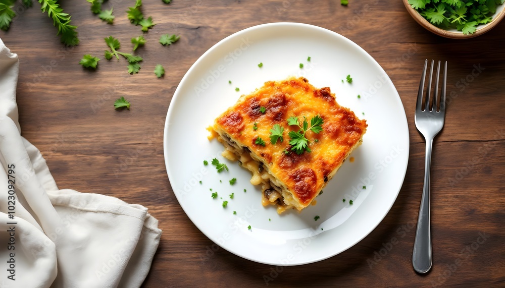 Savory Kugel Farfel with Egg Noodles and Crispy Topping (Jewish Cuisine)