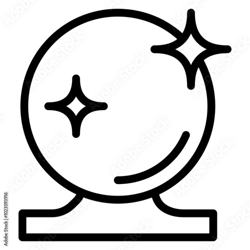 Crystal Orb Vector Design Icon Style