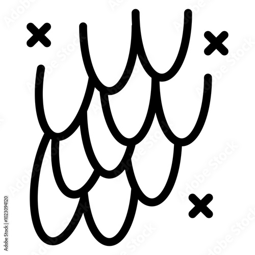 Dragon Scales Vector Design Icon Style