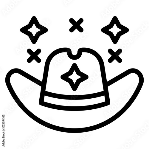 Starry Hat Vector Design Icon Style