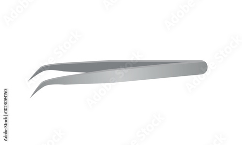 Types of tweezers for eyelash extensions, vector