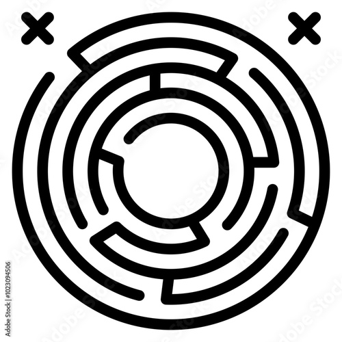 Mystic Labyrinth Vector Design Icon Style