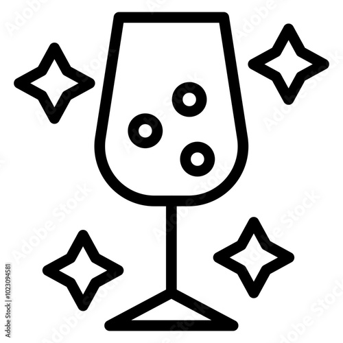 Crystal Chalice Vector Design Icon Style