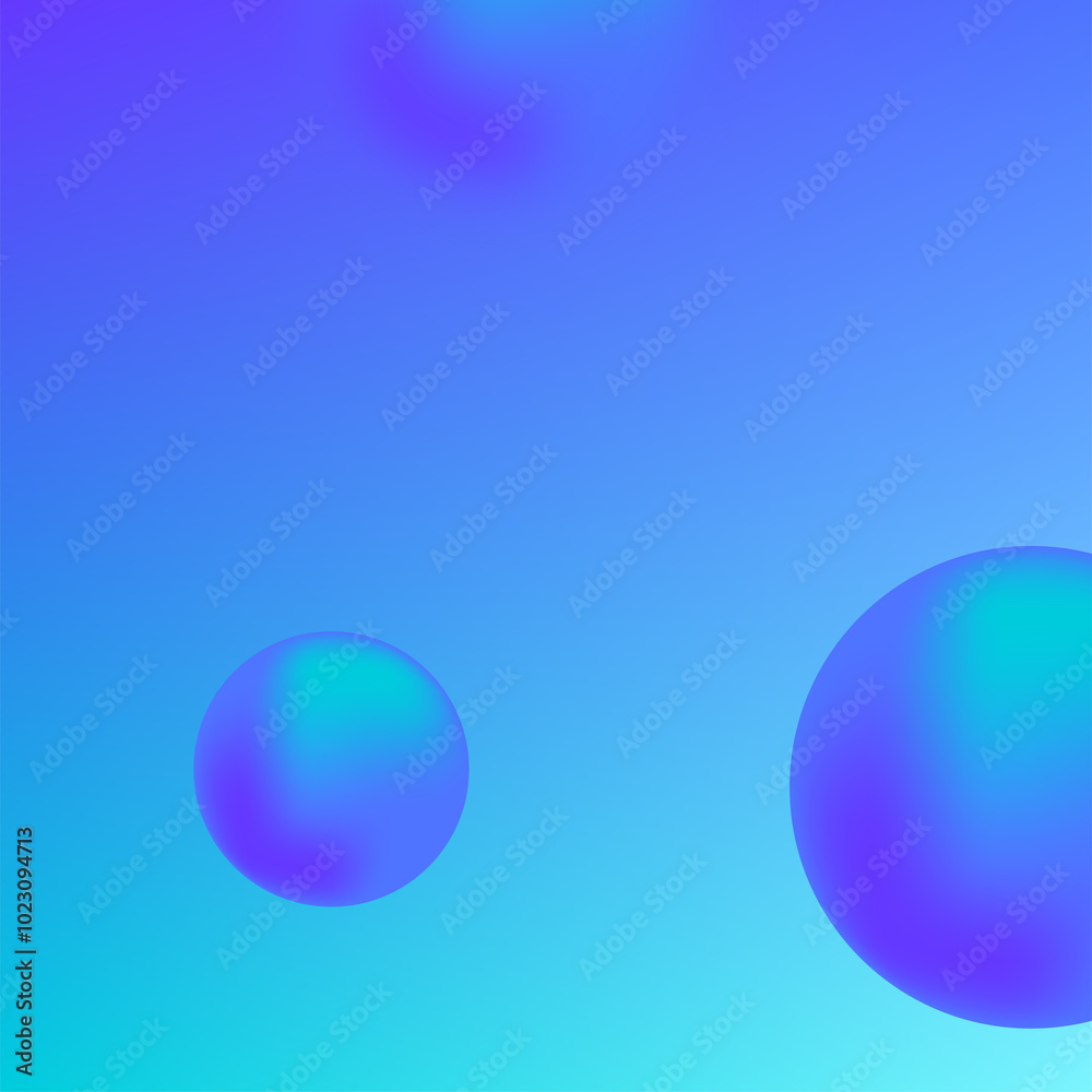 blue gradient background with flying blue balls blue gradient background with flying blue balls