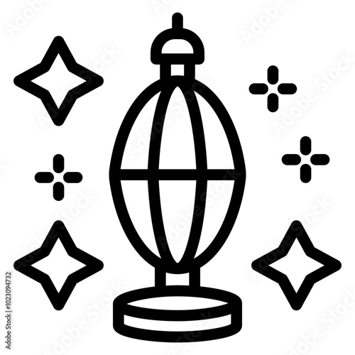 Mystic Lantern Vector Design Icon Style