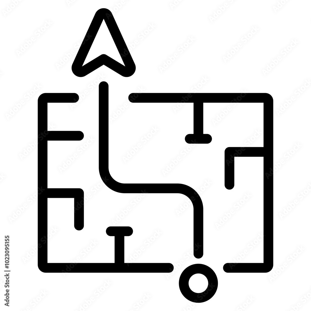 Pathfinding Vector Design Icon Style Pathfinding Vector Design Icon Style