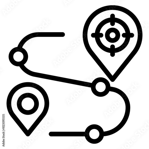 GPS Coordinates Vector Design Icon Style